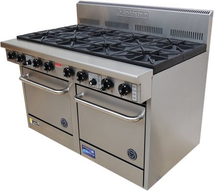 Goldstein PF-8-2-20 800 Series 2x20 inch Static Gas Double Oven-8 Burners